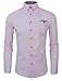 TAM WARE Mens Classic Slim Fit Contrast Inner Long Sleeve Dress Shirts TWNMS310S-8219-PINK-US M