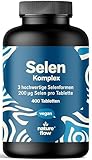 Selen hochdosiert 3-Fach-Komplex - 400 Tabletten - 200µg Selen aus drei Quellen...