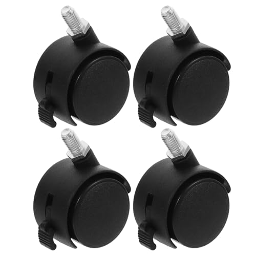 MINAOLULUS 4 Ruedas Giratorias para Muebles Freno Doble Rueda 1,5 Pulgadas Tornillo M8*13mm para Silla de Oficina Escritorio y Gabinete para Uso en Casa y Oficina