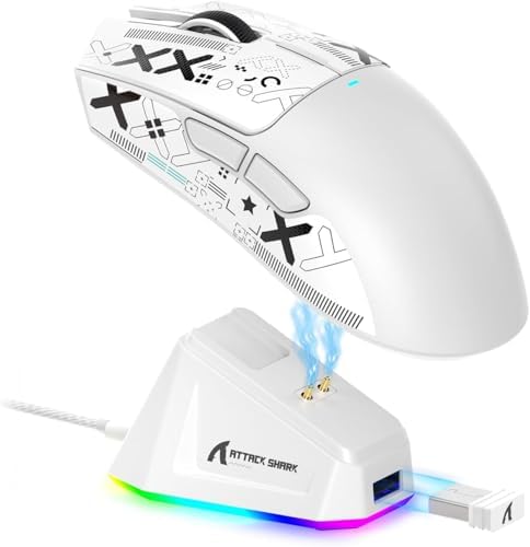 Mouse Gamer ATTACK SHARK X11 Sem Fio Tri-Mode (2.4G/Bluetooth/USB...