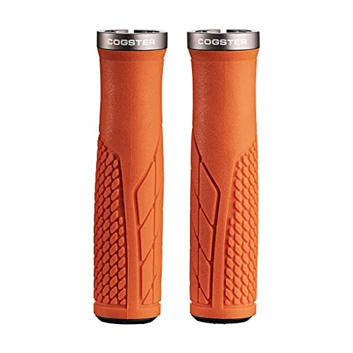 Cogster Elega Bike Handlebar Lock-On Grips, Lightweight Rubber Grips For Xc, Mtb, Bmx Bikes (Orange) #TOP4