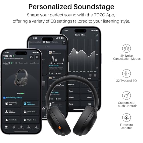 TOZO HT3 Hybrid ANC Headphones — view 7