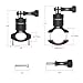 HSU Aluminum Mountain Bike Handlebar Mount for GoPro Hero 13/12/11/10/9/8/7/6/5/4 AKASO Campark and Other Action Cameras, 360 Degrees Rotary Bicycle Camera Handlebar Mount (Black)