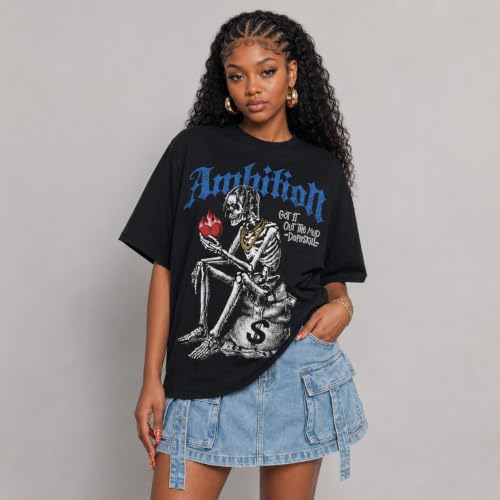 Image of DopeSkill Graphic Tee Streetwear Hip Hop Hypebeast Street Style Unisex T-Shirt Sneaker Colour Matching Shirts Horror Skeleton