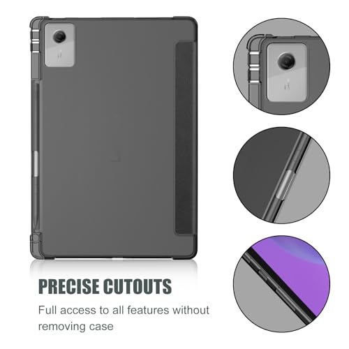 Image of ProCase Smart Case for 2025 Lenovo Idea Tab Plus 12.1 Inch /Tab K12, Black | Slim Light Cover Trifold Stand Hard Shell Folio Smart Protective Case for Idea Tab Plus /Tab K12 (TB361FU /TB361ZU)