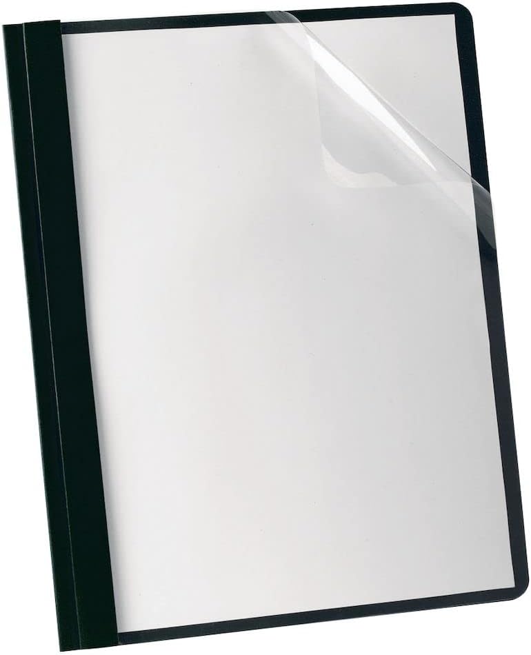 Oxford Premium Clear Front Report Covers, Black, Letter Size, 25 per box (58806EE)