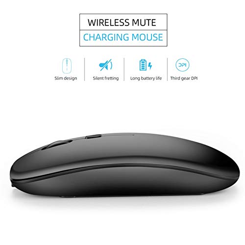 Andoer HXSJ M90 Dual Mode Wireless Mouse BT5.0 2.4G Optical Mouse Ergonômico Recarregável Mouse 1600