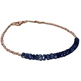 Colore della pietra preziosa: blu || placcatura del blocco del braccialetto: - oro rosa