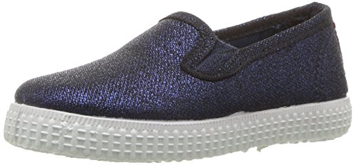 Cienta 57013 Girls Slip on Canvas Sneaker With Glitter Sparkle (Infant/Toddler/Little Kid/Big Kid)