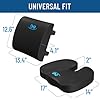 Everlasting Comfort Seat and Back Cushion with Foot Rest Bundle Memory Foam Support for Tailbone, Sciatica, and Posture Relief in Office, Gaming, or Home Use