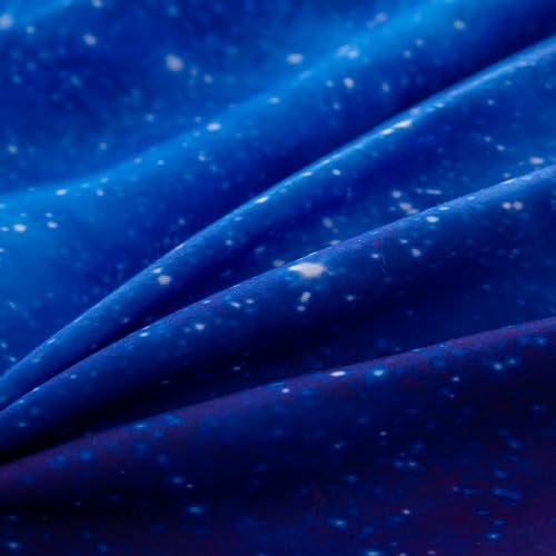 Image of NINENINE Galaxy Bedding 5PCS Twin Size Comforter Sets for Girls Purple Bedding Set Bed in a Bag Space Bedding Set(1Comforter, 1Flat Sheet, 1Fitted Sheet, 2Pillowcases)
