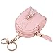 Momangel Porte-Monnaie en Simili Cuir avec Glands et Fermeture éclair - Mini Porte-clés - Sac à Dos - Sac à Main pour Cartes - Rose Clair - Taille Unique