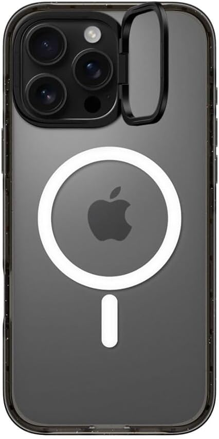 CASETiFY Impact Ring Stand Case for iPhone 16 Pro Max [Kickstand / 6.6 ft. 3X Military Grade Drop Protection/Compatible with Magsafe] - Clear Black - Image 2