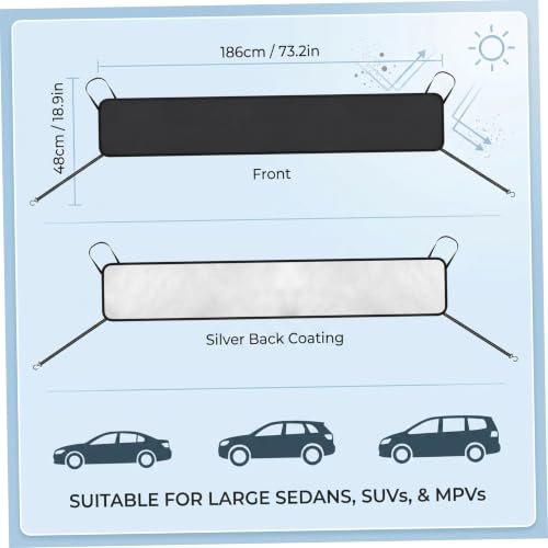 Cubiertas de parabrisas de coche protección todo clima reversible de tamaño universal 6