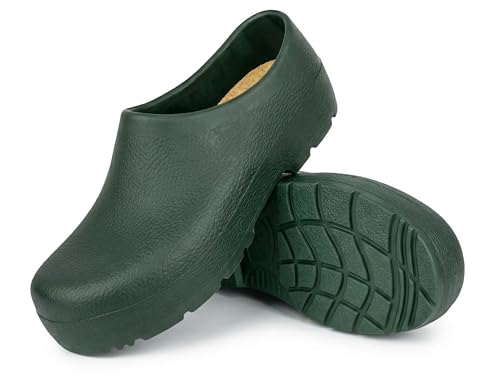 ALBATROS PURCEL Profi Clogs Unisex grün Gr. 45 wasserdichter Freizeit- und Gartenschuh für Herren und Damen mit Premium Fußbett