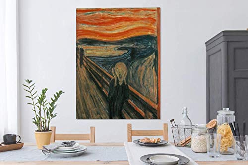 MuchoWow Canvas Schilderij Decoratie - 90x120 cm - De schreeuw - Edvard Munch - Wanddecoratie Muurdecoratie Woonkamer… - Afbeelding 5