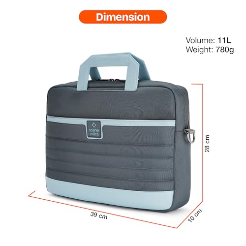 Image of Nasher Miles Briefcase & Messenger Bag | Lightweight PU & Polyester with Adjustable Strap, Fits Laptop | Ideal for Office & Travel | for Men & Women