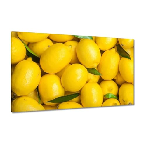 Peinture imprimée sur toile haute définition motif citrons