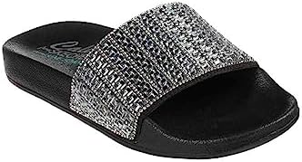 Skechers Women's Shower Slide Sandal, Black, 7 | Image 2