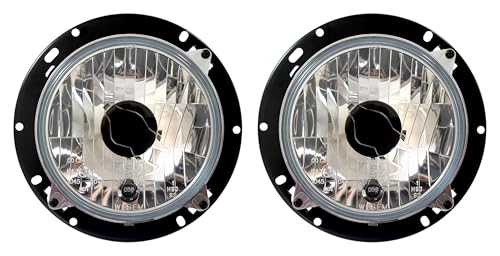 MelTruck 2 faros H4 redondos de posición para tractor Deutz DX, 07, Agrocompact, Agroprima, Agrostar, Agroxtra E20 con bombillas de 12 V