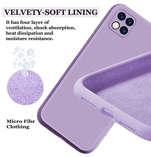 Image of A rtistque Liquid TPU Silicone Matte Shockproof Flexible with Camera Protection Soft Back Cover Case for Xiaomi Poco C3 - Purple