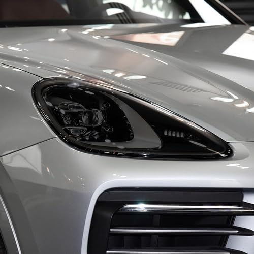 Film TPU protection phare Porsche Cayenne évite impacts éclats fumé