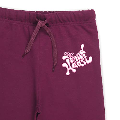 Image of Alan Jones Clothing Girls Mid Rise Pack of 2 Joggers Track Pants | Side Pockets | Elastic Waist with Drawstring | Regular Fit