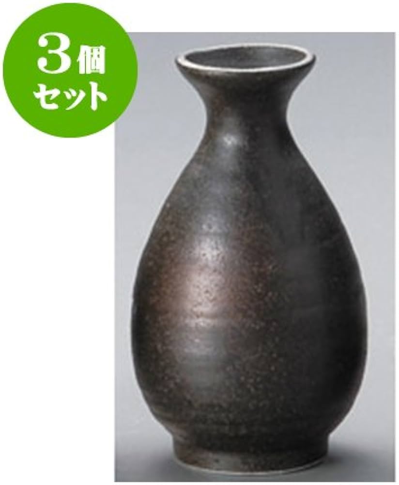 Amazon｜3個セット 酒器 備前風小徳利 [6.9×12cm 190cc] 料亭 お酒