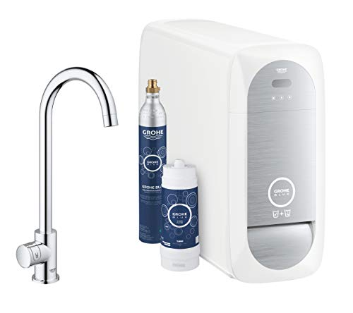 Blue Home Mono | Küchenarmatur - 2-in-1 TRINKWASSERSYSTEM und Spültischarmatur | gekühlt, gefiltert, OHNE KOHLSÄURE, C-Auslauf | 31498000