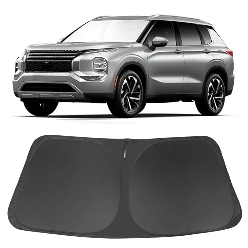 Image of Windshield Sun Shade Custom Fit for 2022 2023 2024 2025 2026 Mitsubishi Outlander Accessories Foldable Sunshade Sun Blocker Protect Car from Sun Rays & Heat Damage Keep Car Cooler