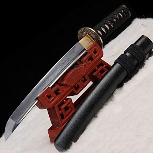 Wakizashi Samurai Tanto Sword Dagger Folded Pattern Steel Full Tang Blade #414