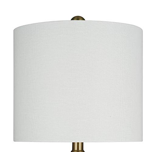 Amazon Brand – Stone & Beam Contemporary 2-Tone Textured Ceramic Table Lamp, Led Bulb Included, 17.75"H, Gray #TOP7