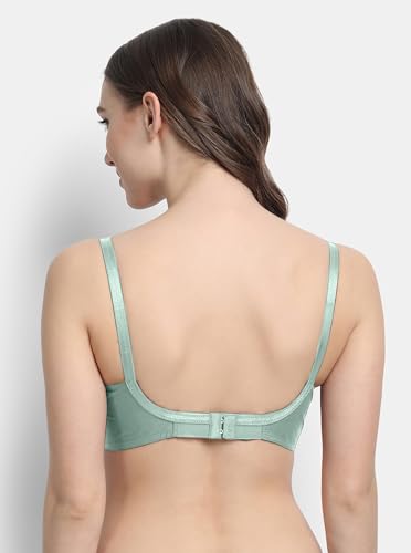 Image of VSTAR Queen U Black CLR Soft Cotton Bra for Women | Wirefree, Single Layered Seamed Cups | Adjustable Straps | Comfy Non Padded Bra 32 | Cool Grey