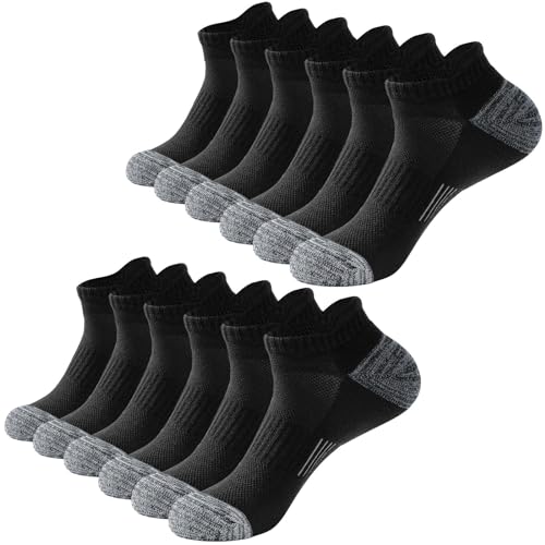 InaWarm 6 Pares Calcetines Tobilleros Mujer 35-42, Deporte de Algodón Transpirable, Cortos Running Verano, Antiampollas para Correr Yoga Viajes