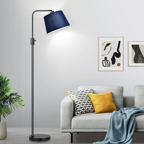 Image of Nintiue 【Upgraded】 Dimmable Floor Lamp, 1000 Lumens LED Edison Bulb Included, Modern Arc Standing Tall Floor Lamp for Living Room Bedroom Office Dining Room - Blue