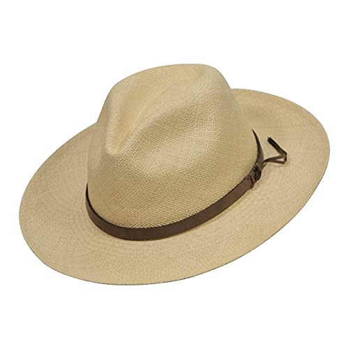 Original Panama Hat - Wide Brim Classic Fedora - Leather Band - H...