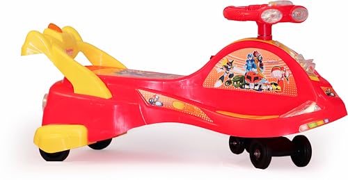 Image of Kids Baby Balance Bike for 1-2 Years Old Boys and Girls, Toddler Best First Birthday Gift | Toddler First Bike with 4-Wheel Stability | No Pedal Ride-On Toy for Indoor (Deluxe-Red)
