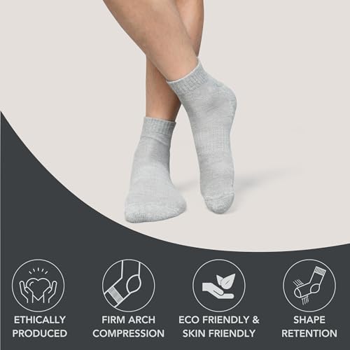 Image of Women's Ankle Socks Thick Cushioned Cotton, Moisture-Wicking socks, Breathable Performance Socks for Running, Sports