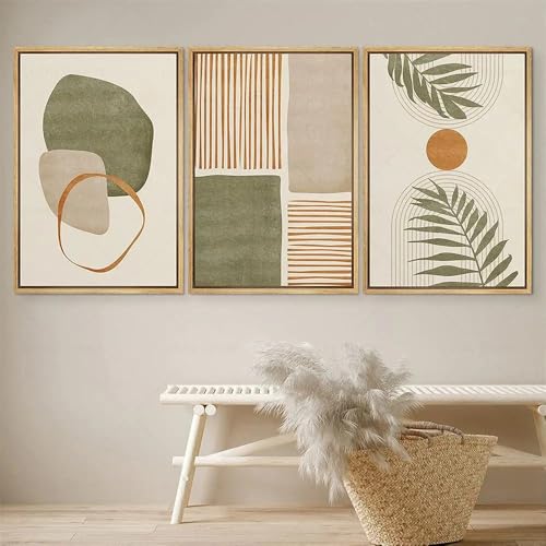 Affiche Toile Moderne Tropicale 50x60cm x3 Décor Salon