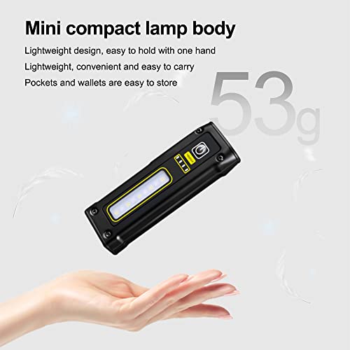 Pinsai 2 Pack Portable Rechargeable Led Work Light,Mini Magnetic Flashlights For Mechanics With Cob Sidelight,Small Multi-Use Waterproof Super Bright Car Repair Emergency Trouble Light #TOP7