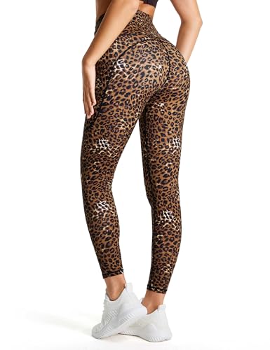 Image of THE GYM PEOPLE Thick High Waist Yoga Pants with Pockets, Tummy Control Workout Running Yoga Leggings for Women