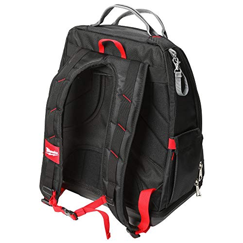 Tool Backpack,Red/Black,48 Total Pockets