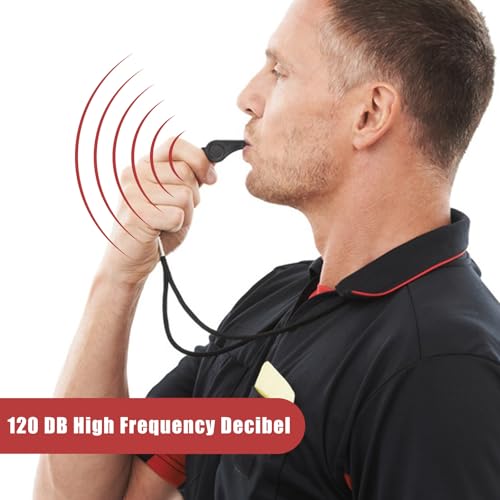 100 Silbatos de Entrenador con Cordón Negro Plástico miniatura 5