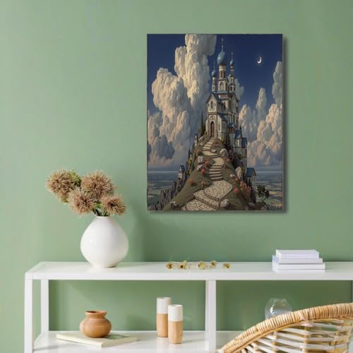 Arte de pared de lienzo con castillos para decorar tu sala de estar elegante
