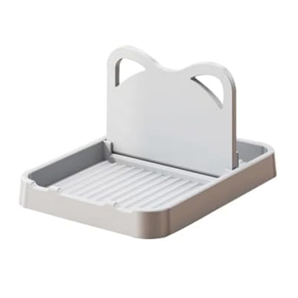 CTRLZS Spoon Rest with Lid Holder, Foldable Spoon Holder for Kitchen Counter, Cat Pot Lid Holder for Spoons Grey Easy to Use
