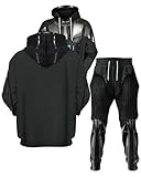 Buxomigrl Erwachsenenkostüm, Halloween, Cosplay, Hoodie, Hose, Outfit, 3D-Druck, Kostüm, Sweatshirt, Anzug, Lounge-Sets, Schwarzes Set, Large