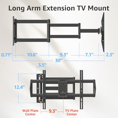 MOUNTUP soporte para TV de brazo largo y carrito móvil con ruedas miniatura 4