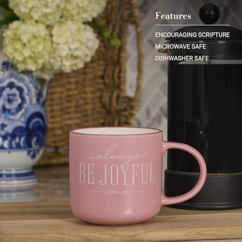Image of Christian Art Gifts Always be Joyful Ceramic Coffee & Tea Mug for Women