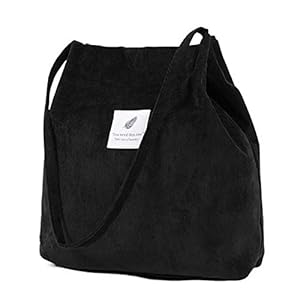 ZhengYue Dames handtas groot canvas tas dames cord schoudertas hengseltas shopper dames voor universiteit werk meisjes school