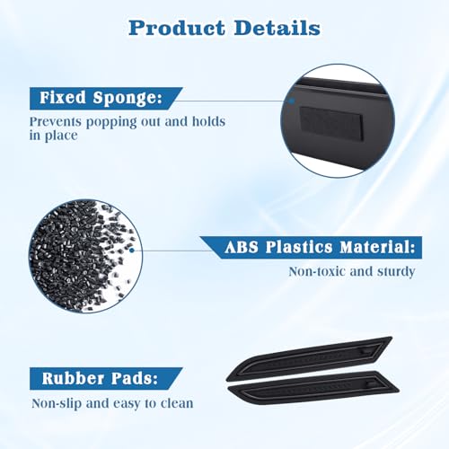 Image of 1797 2PCS Front Door Handle Storage Box fit for Ford Bronco 2021 2022 2023 2024 2025 2026 Accessories Car Pocket Organizer with Anti-Slip Black ABS Plastic (Not for Sport)